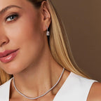 Colar Riviera de Prata 925 com Cristais Redondos