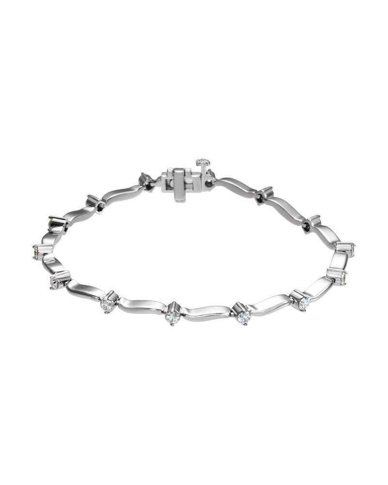 Pulseira Riviera em Ouro 14k com Diamantes Naturais – Modelo 17