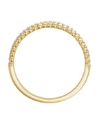 Anel Bolinhas em Ouro 14k com Diamantes Naturais – Modelo 5