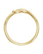 Anel Nó Cravejado em Ouro 14k com Diamantes Naturais – Modelo 4
