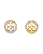 Jaqueta para Brinco Halo em Ouro 14k com Diamantes Naturais – Modelo 3