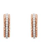 Brinco de Aro Torcido Cravejado em Ouro 14k com Diamantes Naturais