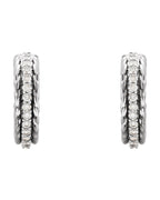 Brinco de Aro Torcido Cravejado em Ouro 14k com Diamantes Naturais