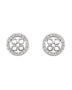 Jaqueta para Brinco Halo em Ouro 14k com Diamantes Naturais – Modelo 3