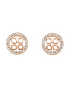 Jaqueta para Brinco Halo em Ouro 14k com Diamantes Naturais – Modelo 3