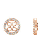 Jaqueta para Brinco Halo em Ouro 14k com Diamantes Naturais – Modelo 3