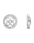 Jaqueta para Brinco Halo em Ouro 14k com Diamantes Naturais – Modelo 3