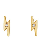 Brinco Raio em Ouro 14k com Diamantes Naturais