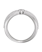 Anel Bolinhas com Cravação Bezel em Ouro 14k com Diamantes Naturais – Modelo 2