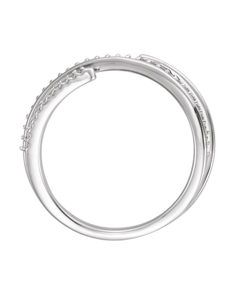 Anel Vazado em Ouro 14k com Diamantes Naturais – Modelo 16