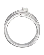 Anel Espiral Cravejado em Ouro 14k com Diamantes Naturais