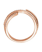 Anel Vazado em Ouro 14k com Diamantes Naturais – Modelo 16