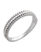 Anel Bolinhas em Ouro 14k com Diamantes Naturais – Modelo 5