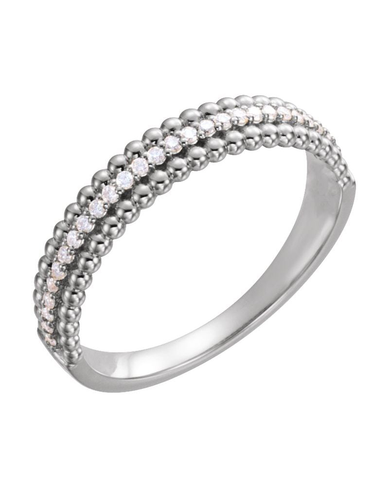 Anel Bolinhas em Ouro 14k com Diamantes Naturais – Modelo 5