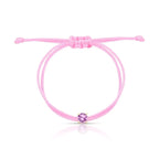 Pulseira de Prata 925 Banhada a Ouro Regulável Kids com Zircônia Redonda Prateada