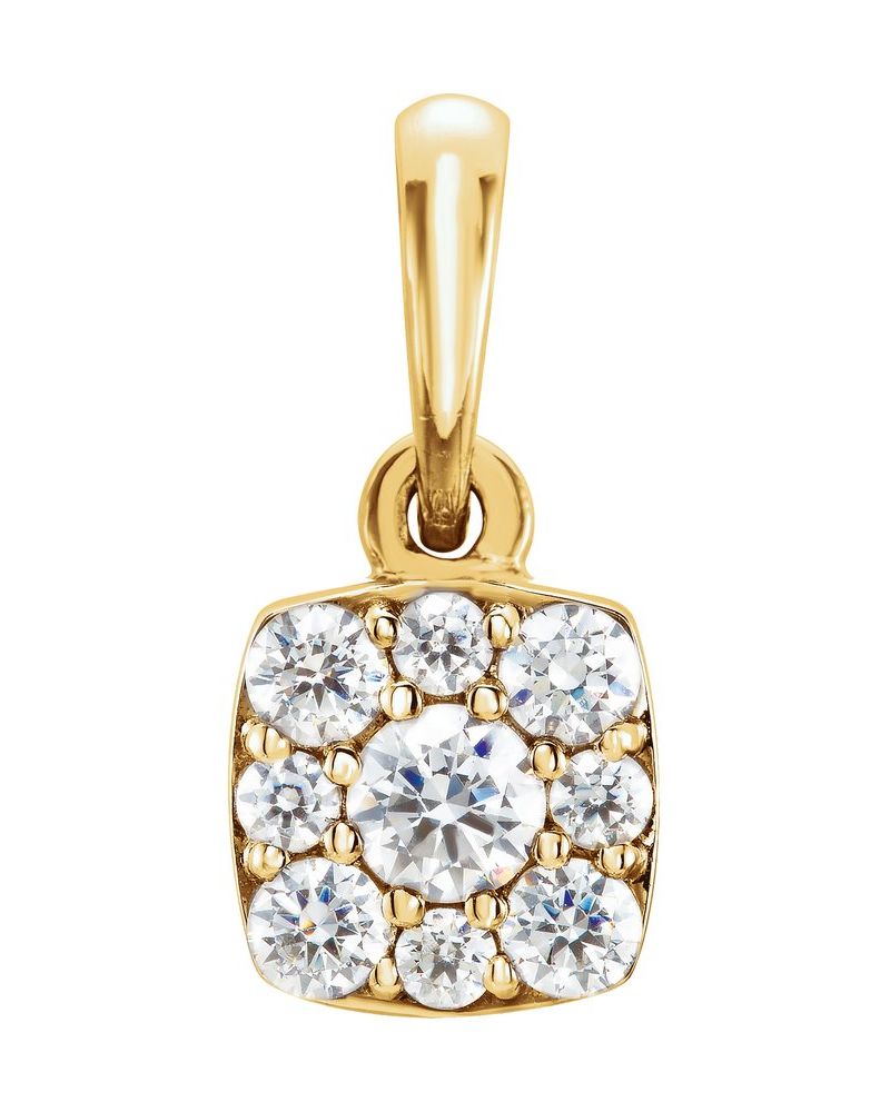 Pingente Cluster em Ouro 14k com Diamantes Naturais – Modelo 5