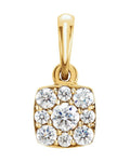Pingente Cluster em Ouro 14k com Diamantes Naturais – Modelo 5