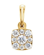 Pingente Cluster em Ouro 14k com Diamantes Naturais – Modelo 5