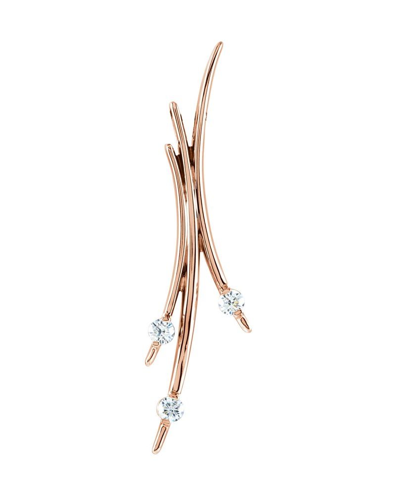 Pingente Três Pedras Orgânico em Ouro 14k com Diamantes Naturais – Modelo 5