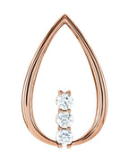 Pingente Três Pedras Orgânico em Ouro 14k com Diamantes Naturais – Modelo 8