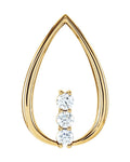 Pingente Três Pedras Orgânico em Ouro 14k com Diamantes Naturais – Modelo 8