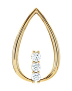 Pingente Três Pedras Orgânico em Ouro 14k com Diamantes Naturais – Modelo 8