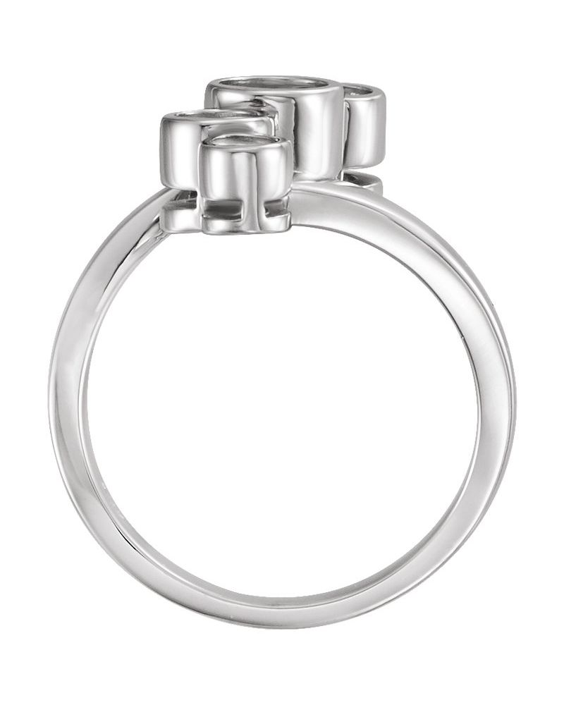 Anel Mão Direita com Cravação Bezel em Ouro 14k com Diamantes Naturais