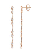 Brinco Corrente em Ouro 14k com Diamantes Naturais
