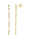 Brinco Corrente em Ouro 14k com Diamantes Naturais