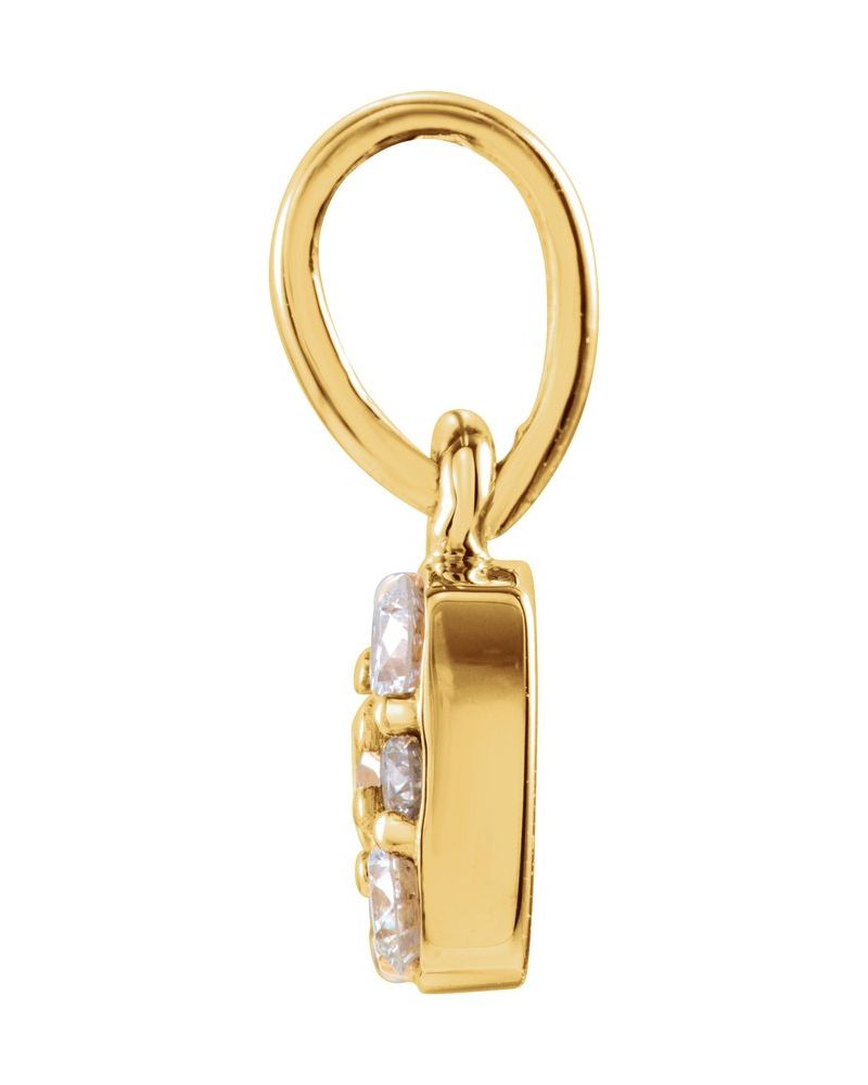 Pingente Cluster em Ouro 14k com Diamantes Naturais – Modelo 5