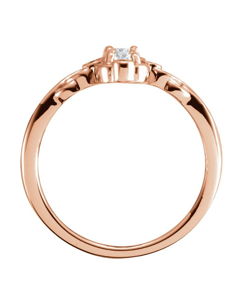 Anel Três Pedras em Ouro 14k com Diamantes Naturais – Modelo 7