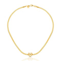 Choker Folheada a Ouro com Pingente de Coração Vazado e Liso