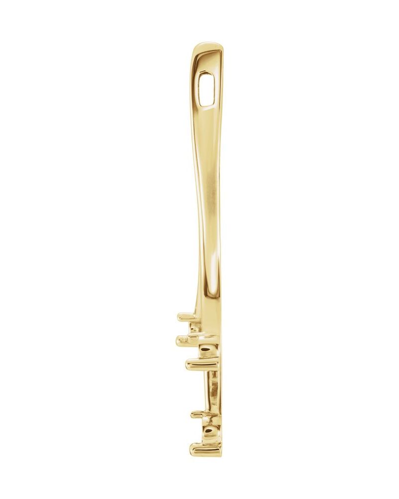Pingente Três Pedras Orgânico em Ouro 14k com Diamantes Naturais – Modelo 6