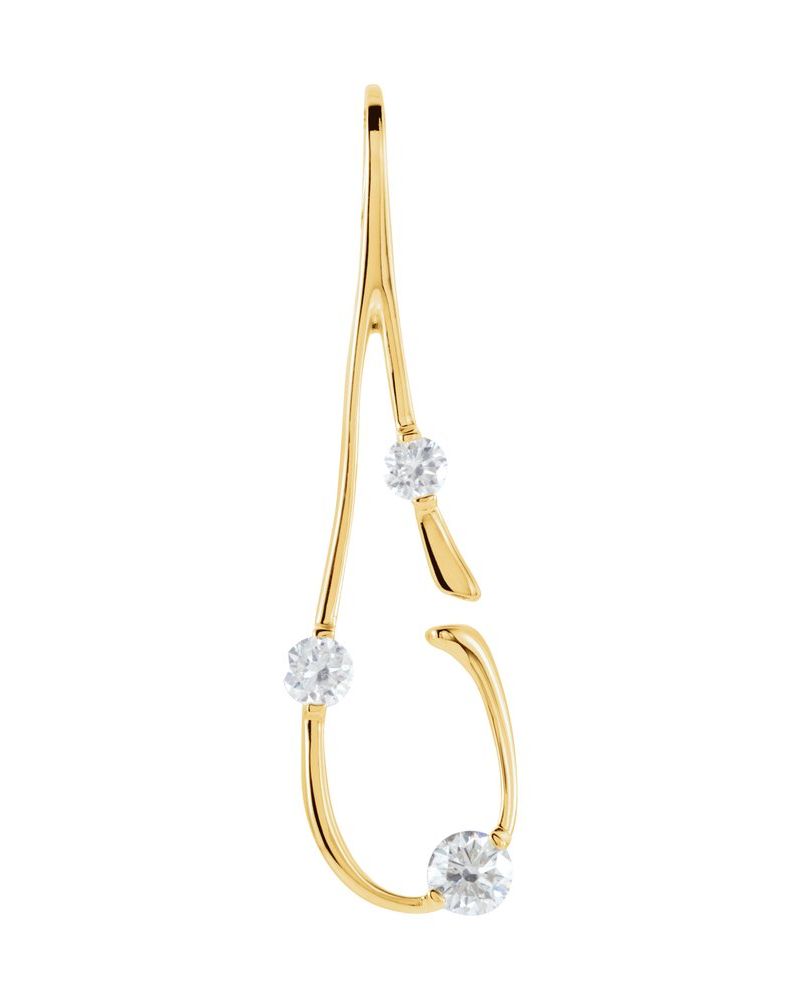 Pingente Orgânico Cravejado em Ouro 14k com Diamantes Naturais – Modelo 6