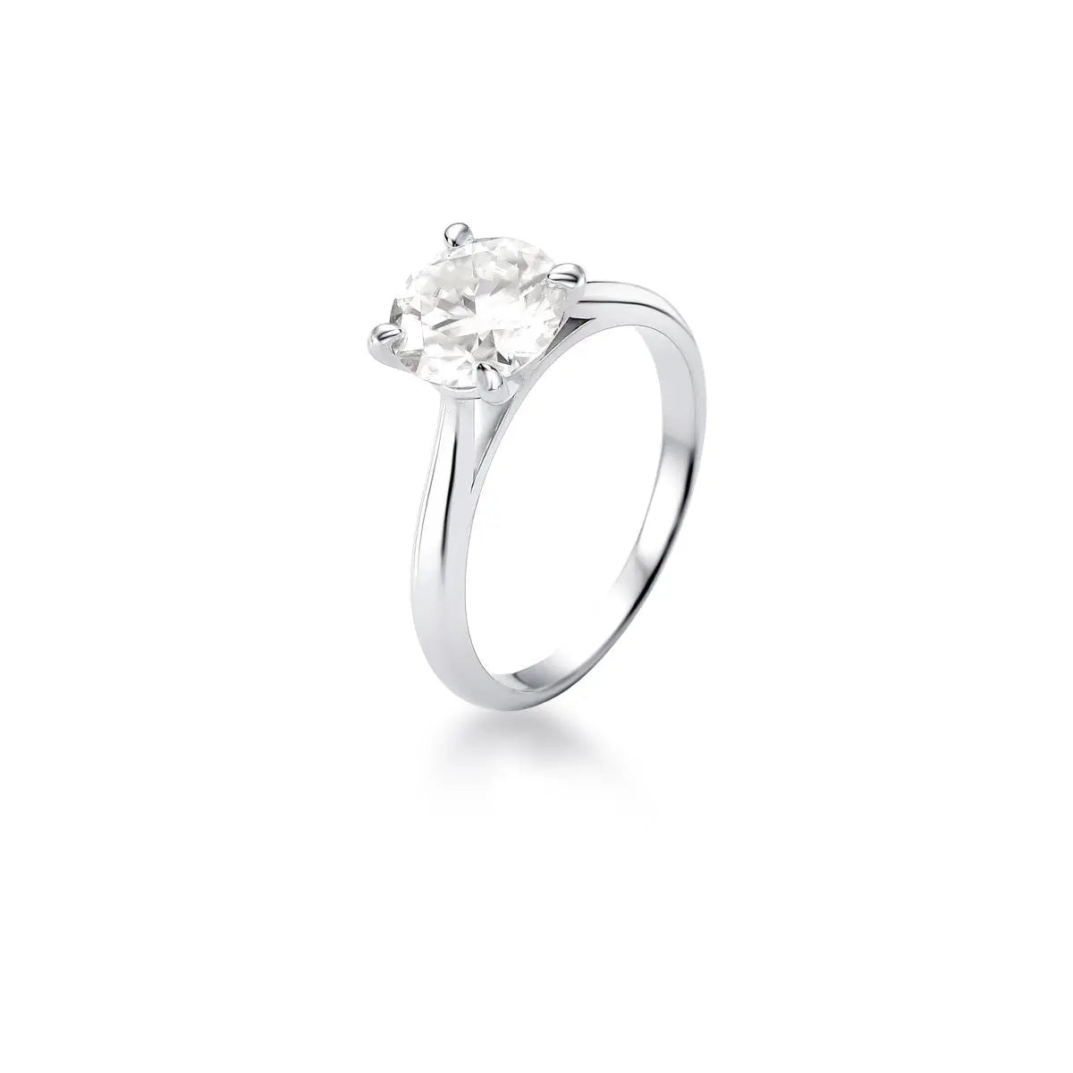 Anel de Prata 925 Solitário Pedra Moissanite 8mm