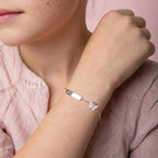 Pulseira de Prata 925 Kids de Borboleta Esmaltada
