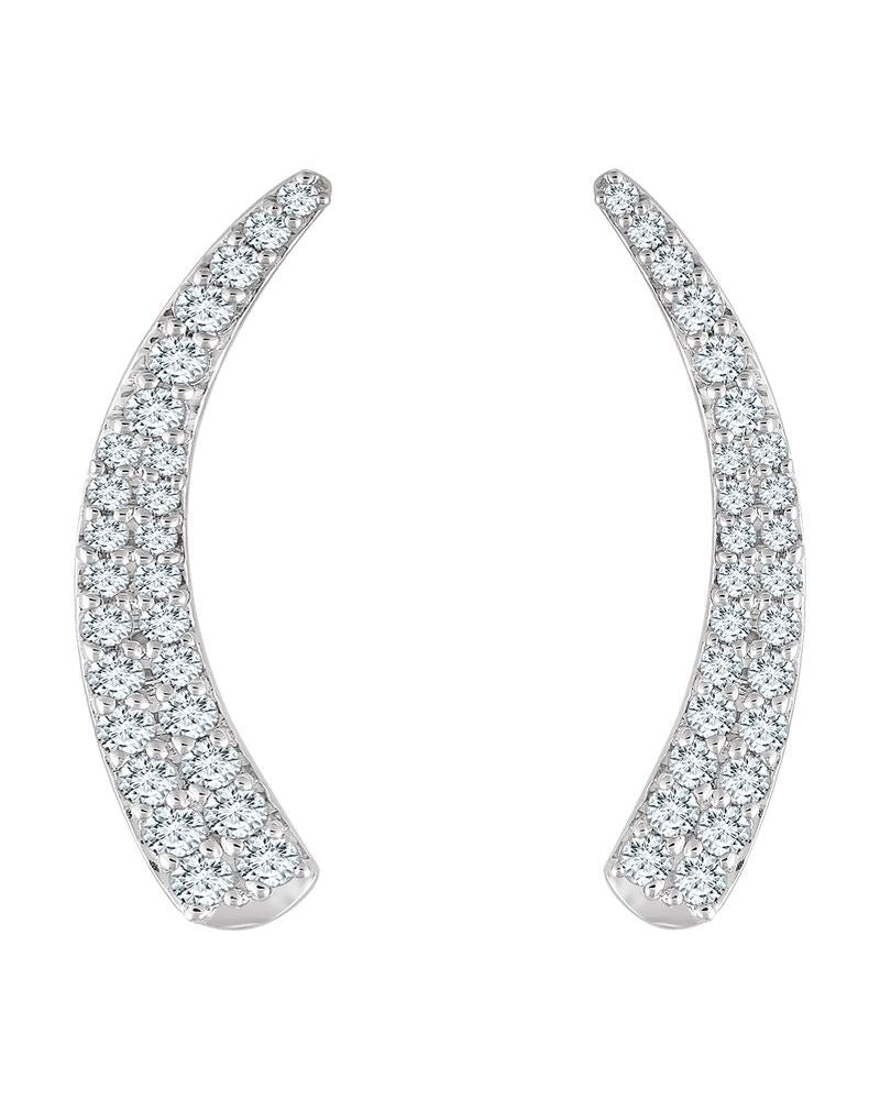Brinco Ear Climber em Ouro 14k com Diamantes Naturais – Modelo 2