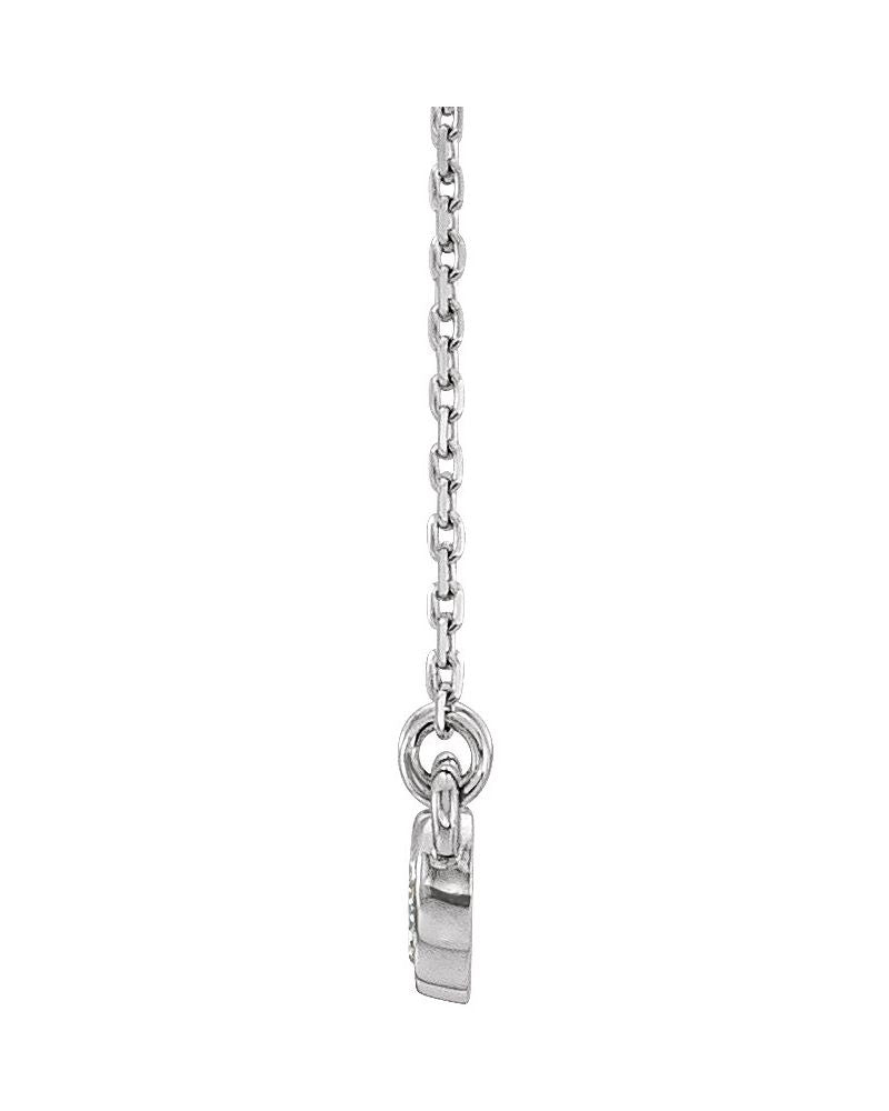 Colar Cinco Pedras com Cravação Bezel em Ouro 14k com Diamantes de Laboratório