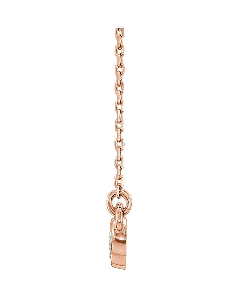 Colar Cinco Pedras com Cravação Bezel em Ouro 14k com Diamantes de Laboratório