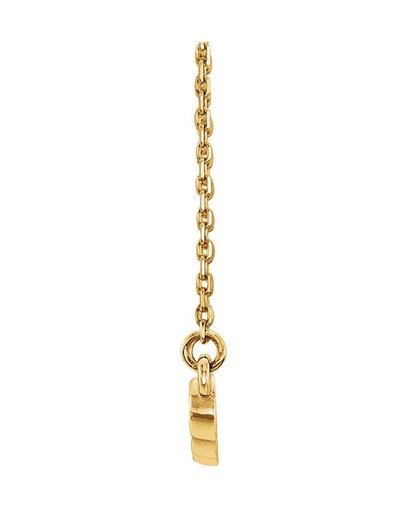 Colar Cinco Pedras com Cravação Bezel em Ouro 14k com Diamantes de Laboratório