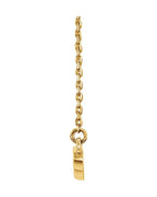 Colar Cinco Pedras com Cravação Bezel em Ouro 14k com Diamantes de Laboratório