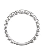 Anel Bolinhas com Cravação Bezel em Ouro 14k com Diamantes Naturais