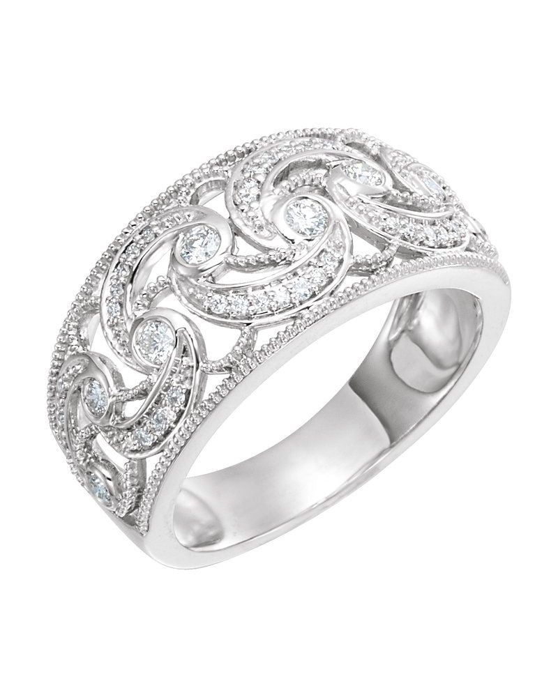 Anel Cravejado em Ouro 14k com Diamantes Naturais – Modelo 23