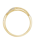 Anel Infinito Cravejado em Ouro 14k com Diamantes Naturais – Modelo 4