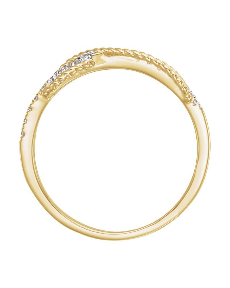Anel Infinito Cravejado em Ouro 14k com Diamantes Naturais – Modelo 4