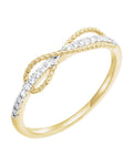 Anel Infinito Cravejado em Ouro 14k com Diamantes Naturais – Modelo 4