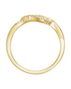 Anel Nó em Ouro 14k com Diamantes Naturais