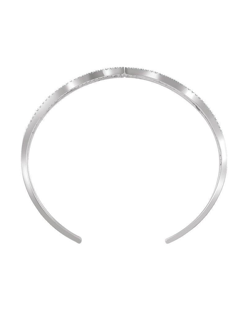 Bracelete Vazado em Ouro 14k com Diamantes Naturais