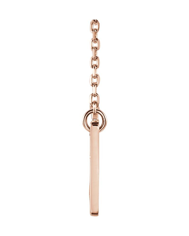 Colar Cruz para Gravação em Ouro 14k com Diamantes Naturais – Modelo 2