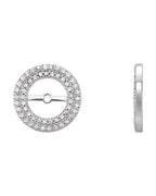 Jaqueta para Brinco Duplo Halo em Ouro 14k com Diamantes Naturais